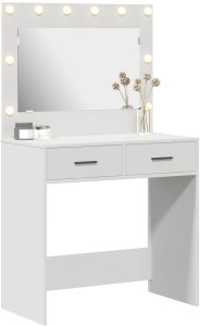 vidaXL Toaletka do makijażu Biała Drewno inżynieryjne 78,5 x 41 x 135 cm 3