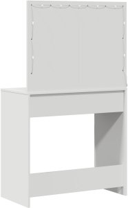 vidaXL Toaletka do makijażu Biała Drewno inżynieryjne 78,5 x 41 x 135 cm 7