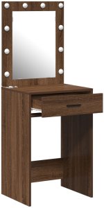 vidaXL Toaletka do makijażu Brązowy dąb 4