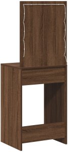 vidaXL Toaletka do makijażu Brązowy dąb 7