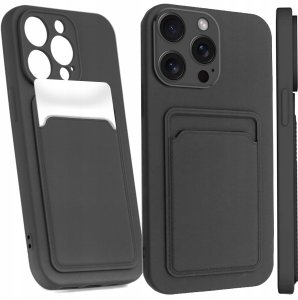Etui do Apple iPhone 15 Pro (Czarne, Slim, Miejsce na Kartę, Plecki, Case) 1