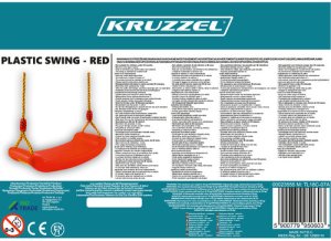 Huśtawka plastikowa - czerwona 23555 4