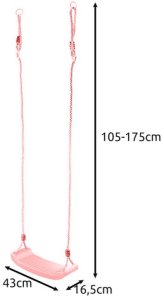 Huśtawka plastikowa - różowa 25445 4