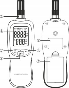 HIGROMETR miernik wilgotności temperatur BLUETOOTH 8