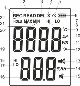 HIGROMETR miernik wilgotności temperatur BLUETOOTH 9