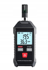 HIGROMETR WILGOTNOŚCIOMIERZ MIERNIK WILGOTNOŚCI I TEMPERATURY POWIETRZA LCD 2