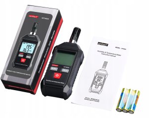 HIGROMETR WILGOTNOŚCIOMIERZ MIERNIK WILGOTNOŚCI I TEMPERATURY POWIETRZA LCD 7