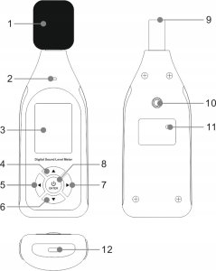 DECYBELOMIERZ SONOMETR MIERNIK NATĘŻENIA DŹWIĘKU HAŁASU GŁOŚNOŚCI 30-130dB 9