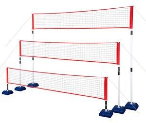 Siatka 3w1 z zestawem do tenisa, badminton, siatkówki Nils NT030 1