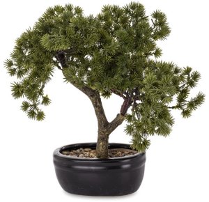 Sztuczne Drzewko Bonsai w Doniczce zielone  31cm x 30cm x 24cm 1