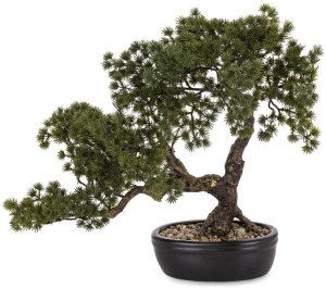 Sztuczne Drzewko Bonsai w Doniczce zielone Dekoracja  40cm x 47cm x 27cm 1