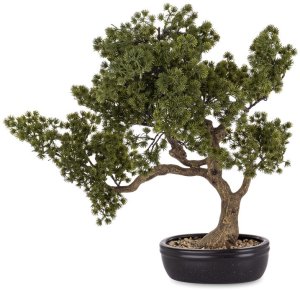 Sztuczne Drzewko Bonsai w Doniczce zielone Dekoracja   58cm x 60cm x 34cm 1