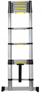 DRABINA TELESKOPOWA 5,2m Aluminiowa Rozsuwana + Stabilizator Kółka Torba 5