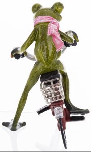 Figurka dekoracyjna Żaba Lubię Rower i Ciebie 2