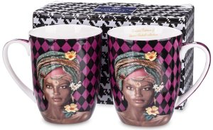 Zestaw 2 Kubków Woman porcelana Dekoracja w Kartoniku na Prezent 1