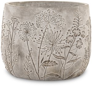 Osłonka cementowa na Doniczkę Kwiaty szara Ozdoba do Wnętrz   14,5cm x 18,5cm x 18,5cm 1