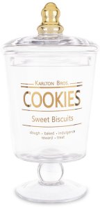 Elegancki Szklany Pojemnik Dekoracyjny na ciastka Cukierki z pokrywą złoty DUŻY 2