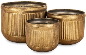Metalowe Osłonki Złote 3-sztuki KOMPLET elegancka Dekoracja do Wnętrz 1