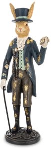 Figurka Królik Pierrot Elegancka Dekoracja Ozdoba Wiosenna Wielkanoc 1