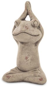 Figurka Żaba Joga cementowa Szara 23cm x 13,5cm x8cm 1