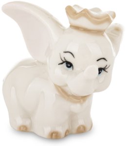 Mini Figurka Słonik biała Porcelanowa Ozdoba do Salonu  6,5cm  x 7cm x 7cm 1