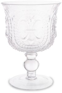 Świecznik elegancki szklany na nóżce Mały 19cm x 14cm x 14cm 1