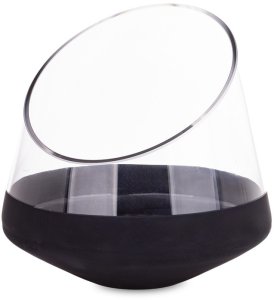 Elegancki Szklany Wazon ozdobny do Wnętrz  19,5cm x 19cm x 19cm 1