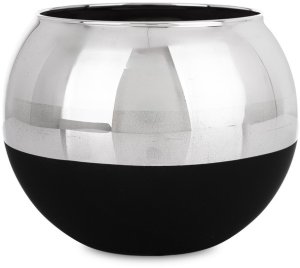 Świecznik Na T-Light elegancki czarno-srebrny Ozdoba do Salonu   9,5cm x 12cm x 12cm 1