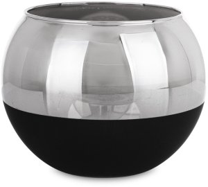 Świecznik Na T-Light stylowy czarno-srebrny Ozdoba do Salonu   10,5cm x 13cm x 13cm 1