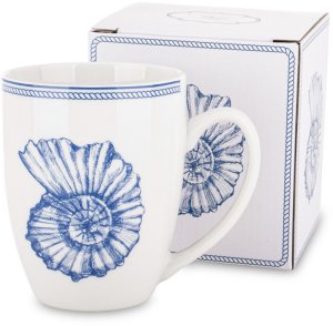Kubek porcelanowy z motywem Muszli w Kartoniku 1