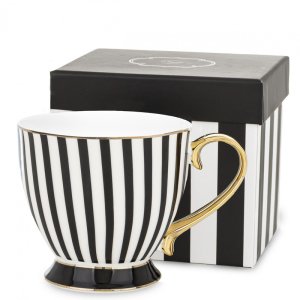 Elegancki Kubek z Porcelany czarno-biały w Kartoniku na Prezent 1