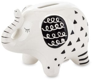 Skarbonka Słoń Ceramiczna dekoracja wnętrz 9cm x 8cm x 12,5cm 1