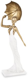 Figurka Złota Kobieta z parasolem  32,5cm x 11cm x 10cm 1