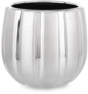 Srebrna Doniczka ceramiczna do pokoju 1