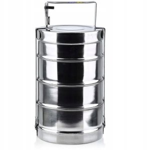 Menażka turystyczna wojskowa obiadowa harcerska - 4 pojemniki - stalowa 2