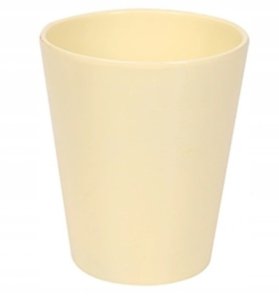 Doniczka ceramiczna na kwiaty kremowa 15 cm 1