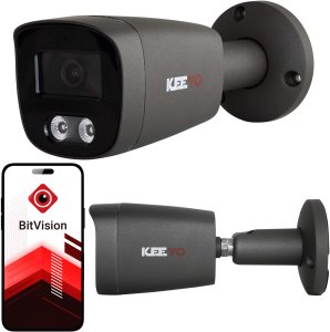 Kamera tubowa IP KEEYO LV-V-IP8M25TF-DL-G 8Mpx, hybrydowe doświetlenie IR/LED 1
