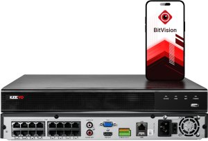 Rejestrator sieciowy KEEYO LV-V-NVR-16CH-16P-K2 16 kanałowy 16x PoE 2x SATA 1