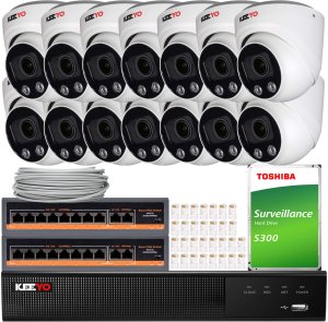 Zestaw do monitoringu KEEYO 14x LV-V-IP8M35AF 4K Funkcje Ai 1