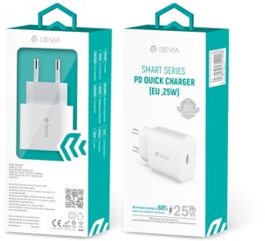 Devia ładowarka sieciowa Smart PD 25W 1x USB-C biała 2