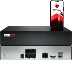 Rejestrator sieciowy KEEYO LV-V-NVR-9CH-4P-E 9 kanałowy 4x PoE 1