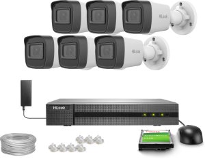 Zestaw do monitoringu 6x IPCAM-B4-P 2K+, PoE, IR 20m, H.265+ HiLook Hikvision 1