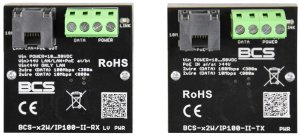 Zestaw aktywnych konwerterów do transmisji danych z sieci Ethernet oraz zasilania PoE BCS-X2W/IP100-II 1