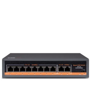 Switch PoE KEEYO LV-V-SP108G 8x PoE 2x Uplink 1