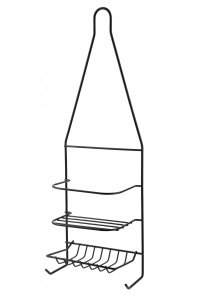 CARL BLACK Półka łazienkowa 15x9,5x46cm2 półki + 2 wieszaki 1