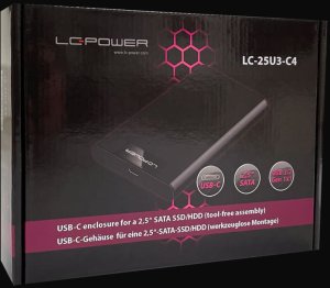 LC-Power 2,5'' SATA HDD-Gehäuse USB 3.2 Black LC-25U3-C4, USB-C, Bis zu 5 GB/s 1