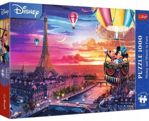 Trefl Puzzle Premium Plus Quality Mickey i Minnie w Paryżu 1000 elementów 1