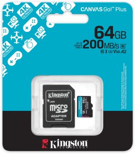 Karta Kingston Canvas Go! Plus (Gen4) MicroSDXC 64 GB Class 10 UHS-I/U3 A2 V30 (SDCG4/64GB) 3