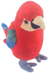 Papuga czerwona 20cm z dźwiękiem 13738 BEPPE 1