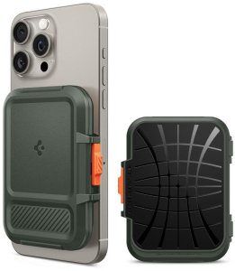 SPIGEN LOCK FIT MAGSAFE UNIVERSAL MAGNETIC CARD HOLDER MILITARY GREEN 1